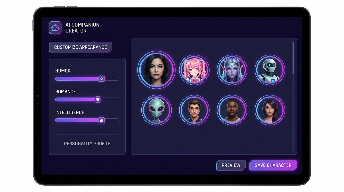 GirlfriendGPT Character Customization - Create Custom AI Companions with Deep Personality Settings