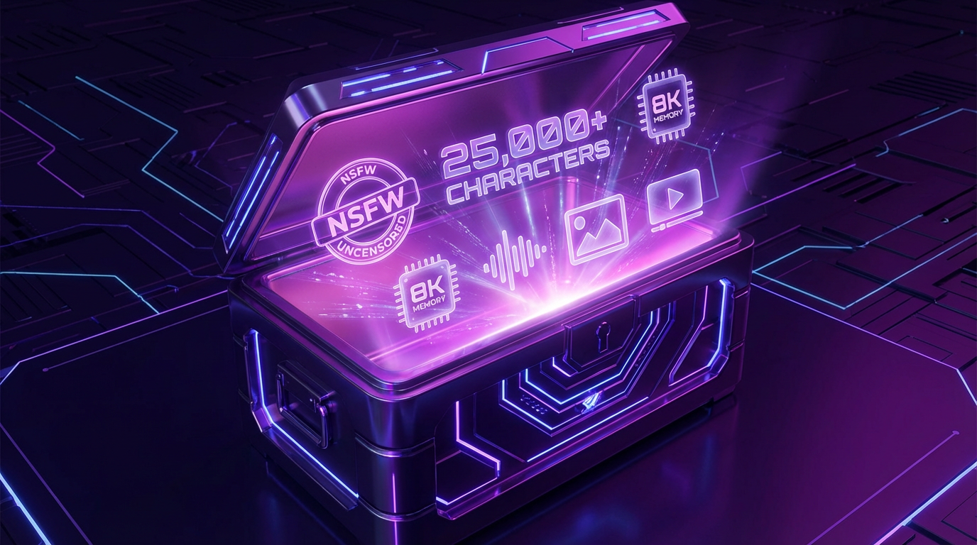 GirlfriendGPT Premium Investment Value - Features Include 25,000+ Characters, NSFW Content, 8K Memory, Voice Messages, and More