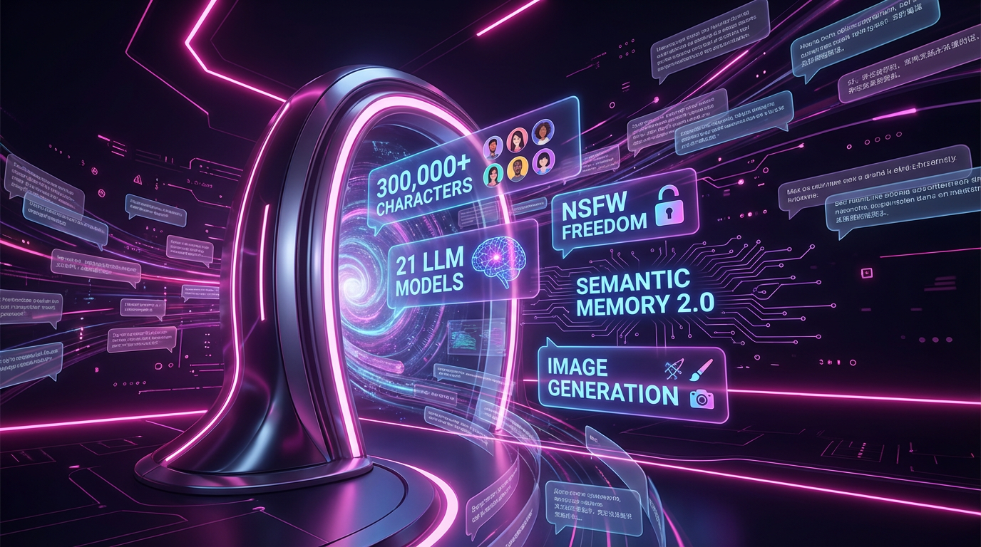 SpicyChat AI Premium Investment Value - 300,000+ Characters, 21 LLM Models, NSFW Freedom, Semantic Memory 2.0, and Uncensored Roleplay